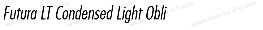 Futura LT Condensed Light Oblique字体转换